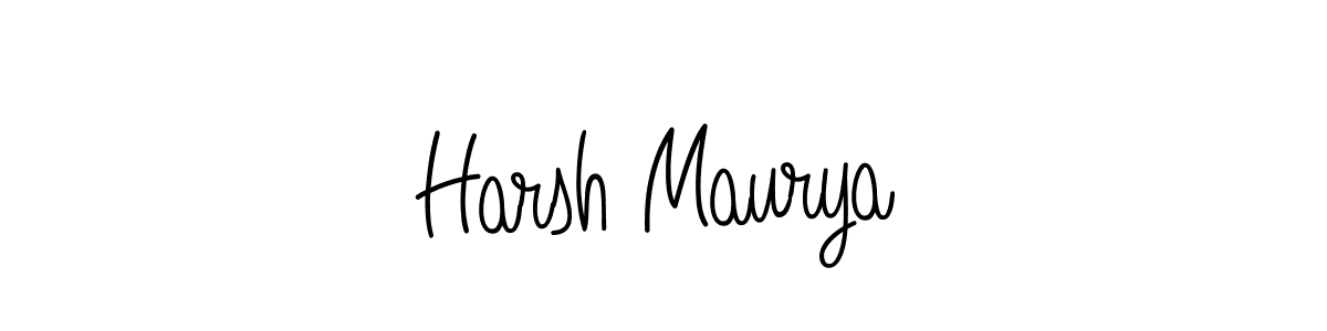 You should practise on your own different ways (Angelique-Rose-font-FFP) to write your name (Harsh Maurya) in signature. don't let someone else do it for you. Harsh Maurya signature style 5 images and pictures png