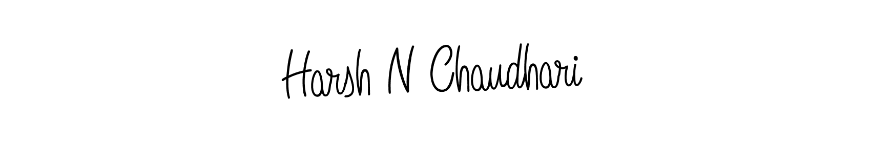 The best way (Angelique-Rose-font-FFP) to make a short signature is to pick only two or three words in your name. The name Harsh N Chaudhari include a total of six letters. For converting this name. Harsh N Chaudhari signature style 5 images and pictures png