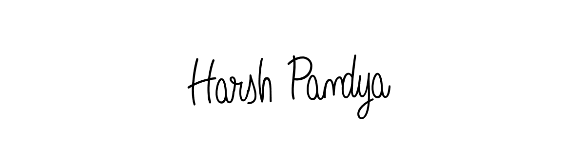 How to make Harsh Pandya name signature. Use Angelique-Rose-font-FFP style for creating short signs online. This is the latest handwritten sign. Harsh Pandya signature style 5 images and pictures png