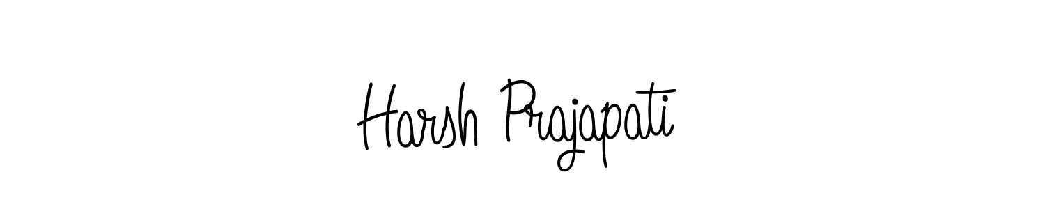 You should practise on your own different ways (Angelique-Rose-font-FFP) to write your name (Harsh Prajapati) in signature. don't let someone else do it for you. Harsh Prajapati signature style 5 images and pictures png