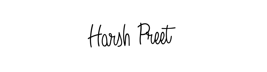 Design your own signature with our free online signature maker. With this signature software, you can create a handwritten (Angelique-Rose-font-FFP) signature for name Harsh Preet. Harsh Preet signature style 5 images and pictures png