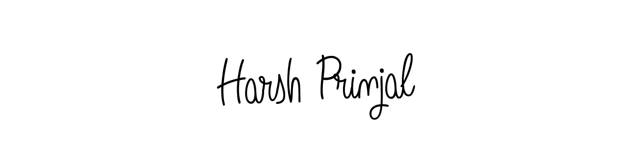 Harsh Prinjal stylish signature style. Best Handwritten Sign (Angelique-Rose-font-FFP) for my name. Handwritten Signature Collection Ideas for my name Harsh Prinjal. Harsh Prinjal signature style 5 images and pictures png