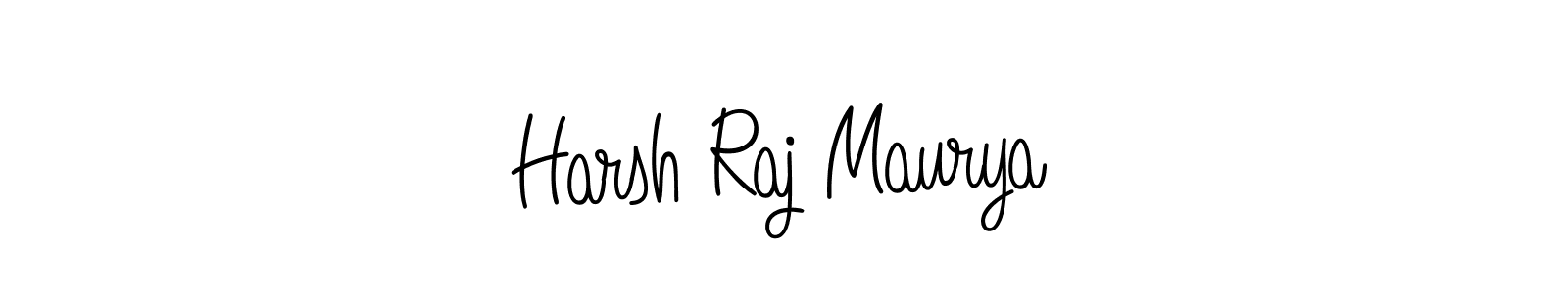 You should practise on your own different ways (Angelique-Rose-font-FFP) to write your name (Harsh Raj Maurya) in signature. don't let someone else do it for you. Harsh Raj Maurya signature style 5 images and pictures png