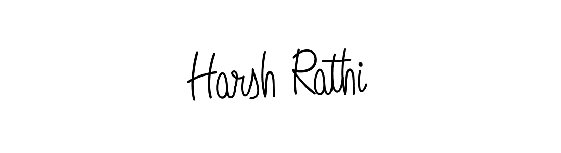 You should practise on your own different ways (Angelique-Rose-font-FFP) to write your name (Harsh Rathi) in signature. don't let someone else do it for you. Harsh Rathi signature style 5 images and pictures png