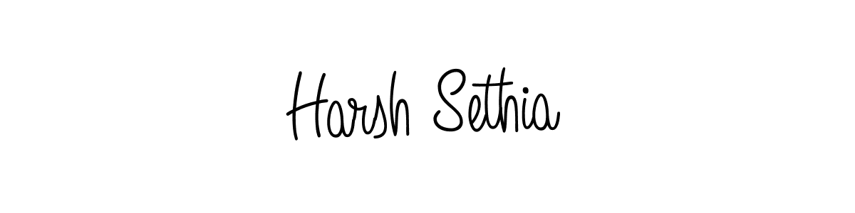 Design your own signature with our free online signature maker. With this signature software, you can create a handwritten (Angelique-Rose-font-FFP) signature for name Harsh Sethia. Harsh Sethia signature style 5 images and pictures png