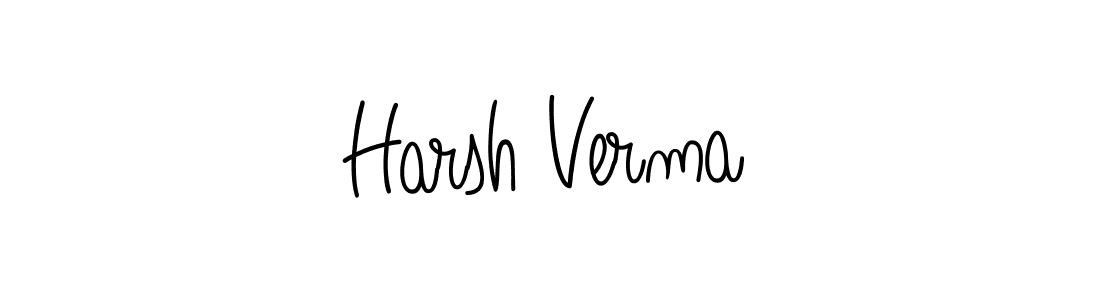 Make a beautiful signature design for name Harsh Verma. With this signature (Angelique-Rose-font-FFP) style, you can create a handwritten signature for free. Harsh Verma signature style 5 images and pictures png