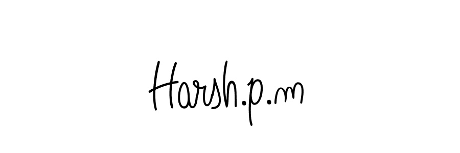 How to make Harsh.p.m name signature. Use Angelique-Rose-font-FFP style for creating short signs online. This is the latest handwritten sign. Harsh.p.m signature style 5 images and pictures png