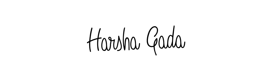 The best way (Angelique-Rose-font-FFP) to make a short signature is to pick only two or three words in your name. The name Harsha Gada include a total of six letters. For converting this name. Harsha Gada signature style 5 images and pictures png