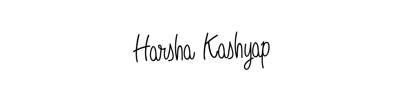 How to make Harsha Kashyap signature? Angelique-Rose-font-FFP is a professional autograph style. Create handwritten signature for Harsha Kashyap name. Harsha Kashyap signature style 5 images and pictures png
