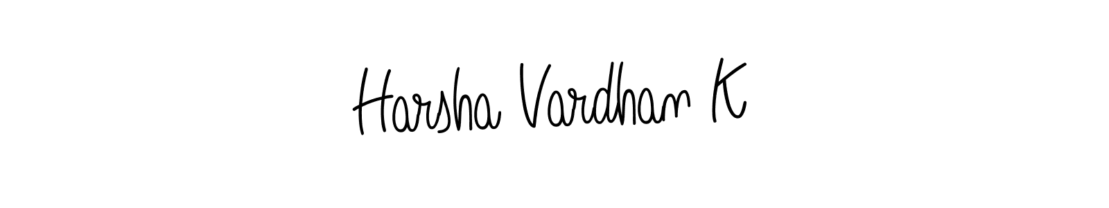 Make a beautiful signature design for name Harsha Vardhan K. With this signature (Angelique-Rose-font-FFP) style, you can create a handwritten signature for free. Harsha Vardhan K signature style 5 images and pictures png