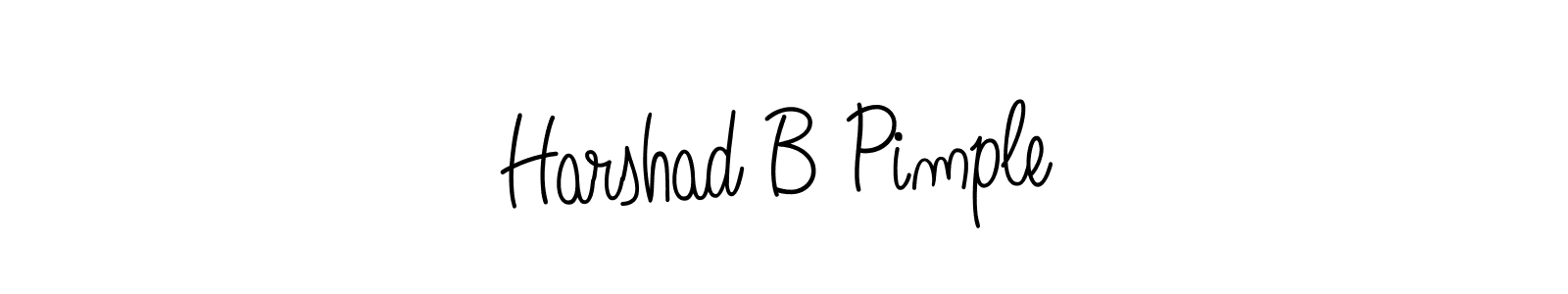 Harshad B Pimple stylish signature style. Best Handwritten Sign (Angelique-Rose-font-FFP) for my name. Handwritten Signature Collection Ideas for my name Harshad B Pimple. Harshad B Pimple signature style 5 images and pictures png