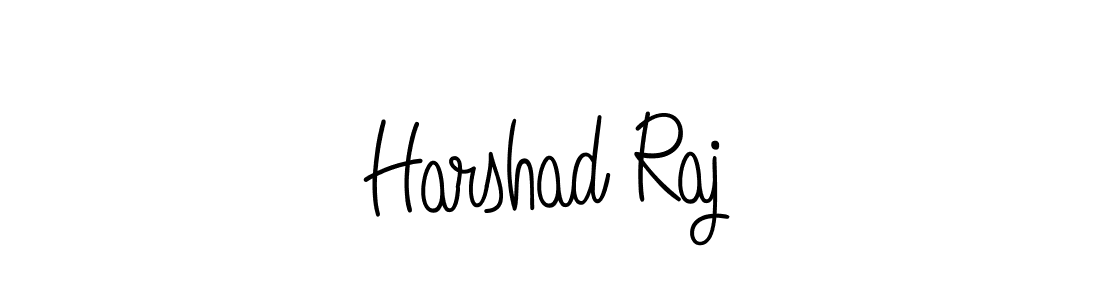 You should practise on your own different ways (Angelique-Rose-font-FFP) to write your name (Harshad Raj) in signature. don't let someone else do it for you. Harshad Raj signature style 5 images and pictures png