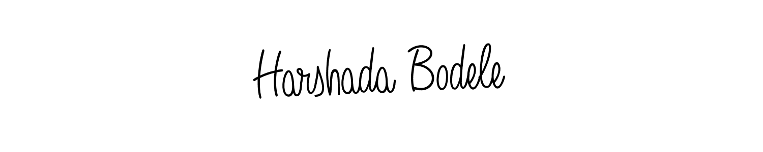 Also we have Harshada Bodele name is the best signature style. Create professional handwritten signature collection using Angelique-Rose-font-FFP autograph style. Harshada Bodele signature style 5 images and pictures png