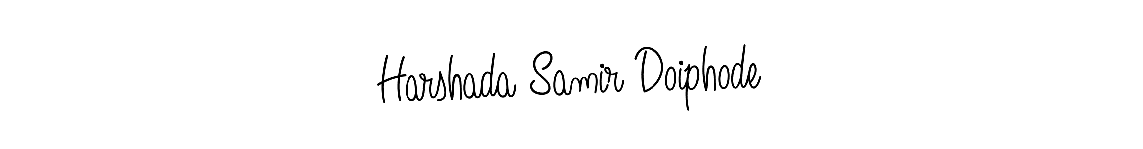 This is the best signature style for the Harshada Samir Doiphode name. Also you like these signature font (Angelique-Rose-font-FFP). Mix name signature. Harshada Samir Doiphode signature style 5 images and pictures png