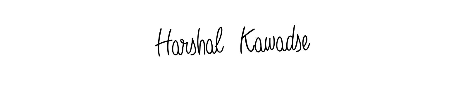 Use a signature maker to create a handwritten signature online. With this signature software, you can design (Angelique-Rose-font-FFP) your own signature for name Harshal  Kawadse. Harshal  Kawadse signature style 5 images and pictures png