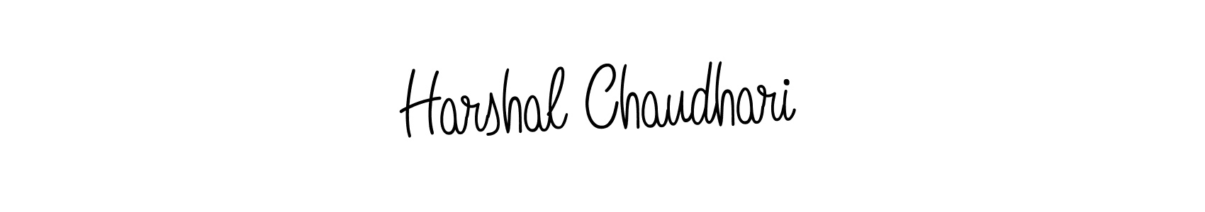 Make a beautiful signature design for name Harshal Chaudhari. With this signature (Angelique-Rose-font-FFP) style, you can create a handwritten signature for free. Harshal Chaudhari signature style 5 images and pictures png