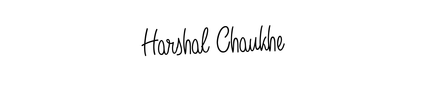 Design your own signature with our free online signature maker. With this signature software, you can create a handwritten (Angelique-Rose-font-FFP) signature for name Harshal Chaukhe. Harshal Chaukhe signature style 5 images and pictures png