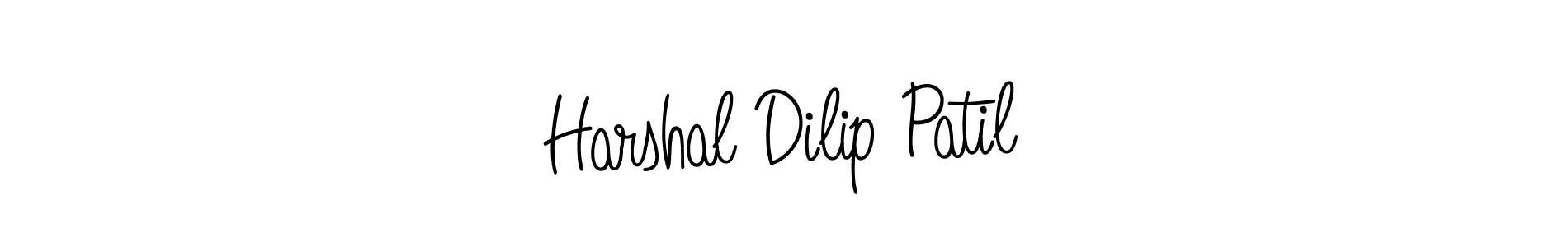 Also we have Harshal Dilip Patil name is the best signature style. Create professional handwritten signature collection using Angelique-Rose-font-FFP autograph style. Harshal Dilip Patil signature style 5 images and pictures png