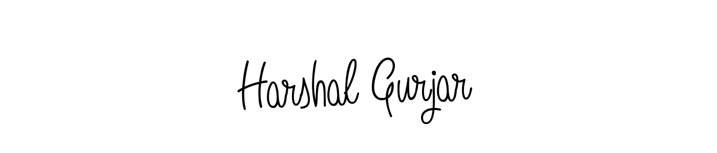 How to make Harshal Gurjar name signature. Use Angelique-Rose-font-FFP style for creating short signs online. This is the latest handwritten sign. Harshal Gurjar signature style 5 images and pictures png