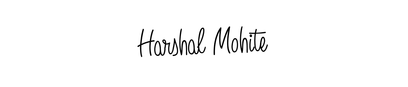 The best way (Angelique-Rose-font-FFP) to make a short signature is to pick only two or three words in your name. The name Harshal Mohite include a total of six letters. For converting this name. Harshal Mohite signature style 5 images and pictures png