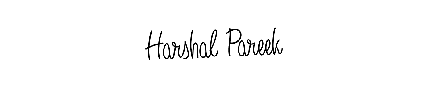 Use a signature maker to create a handwritten signature online. With this signature software, you can design (Angelique-Rose-font-FFP) your own signature for name Harshal Pareek. Harshal Pareek signature style 5 images and pictures png