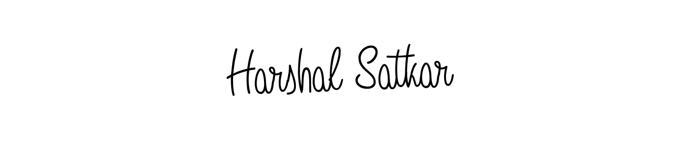 Harshal Satkar stylish signature style. Best Handwritten Sign (Angelique-Rose-font-FFP) for my name. Handwritten Signature Collection Ideas for my name Harshal Satkar. Harshal Satkar signature style 5 images and pictures png