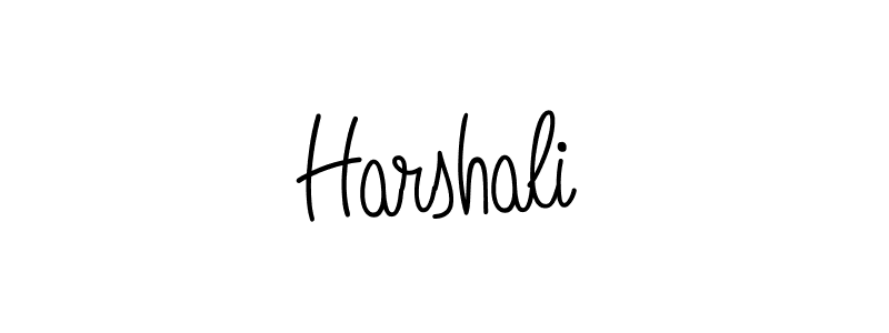 How to make Harshali name signature. Use Angelique-Rose-font-FFP style for creating short signs online. This is the latest handwritten sign. Harshali signature style 5 images and pictures png