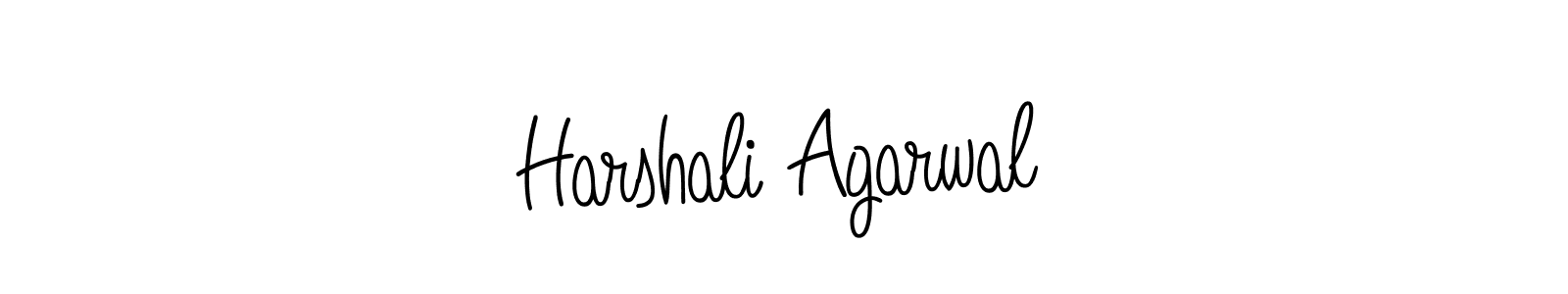 How to make Harshali Agarwal name signature. Use Angelique-Rose-font-FFP style for creating short signs online. This is the latest handwritten sign. Harshali Agarwal signature style 5 images and pictures png