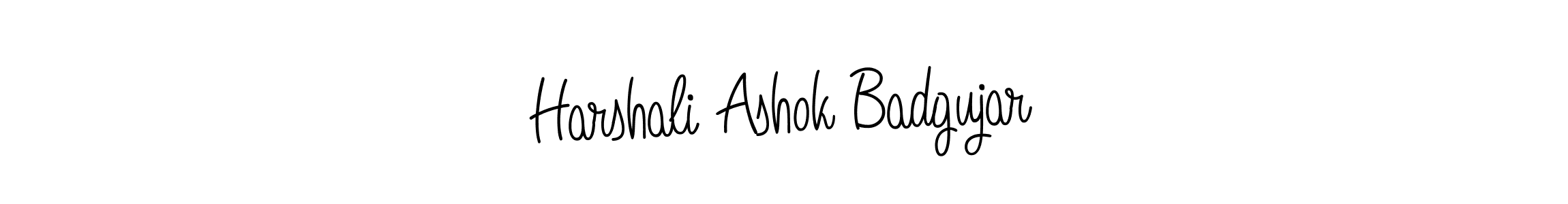 Design your own signature with our free online signature maker. With this signature software, you can create a handwritten (Angelique-Rose-font-FFP) signature for name Harshali Ashok Badgujar. Harshali Ashok Badgujar signature style 5 images and pictures png