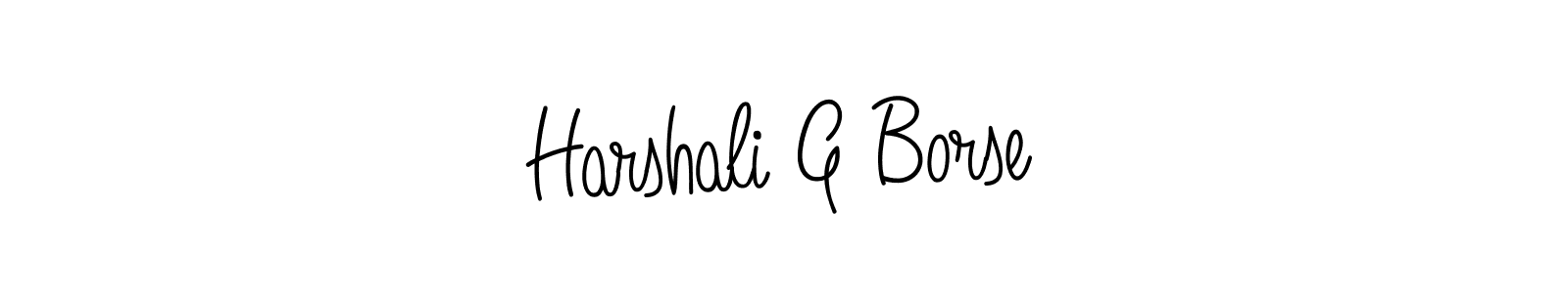 Make a beautiful signature design for name Harshali G Borse. With this signature (Angelique-Rose-font-FFP) style, you can create a handwritten signature for free. Harshali G Borse signature style 5 images and pictures png