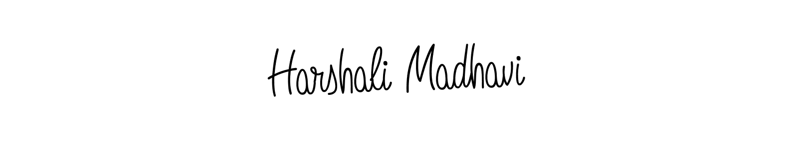 Harshali Madhavi stylish signature style. Best Handwritten Sign (Angelique-Rose-font-FFP) for my name. Handwritten Signature Collection Ideas for my name Harshali Madhavi. Harshali Madhavi signature style 5 images and pictures png