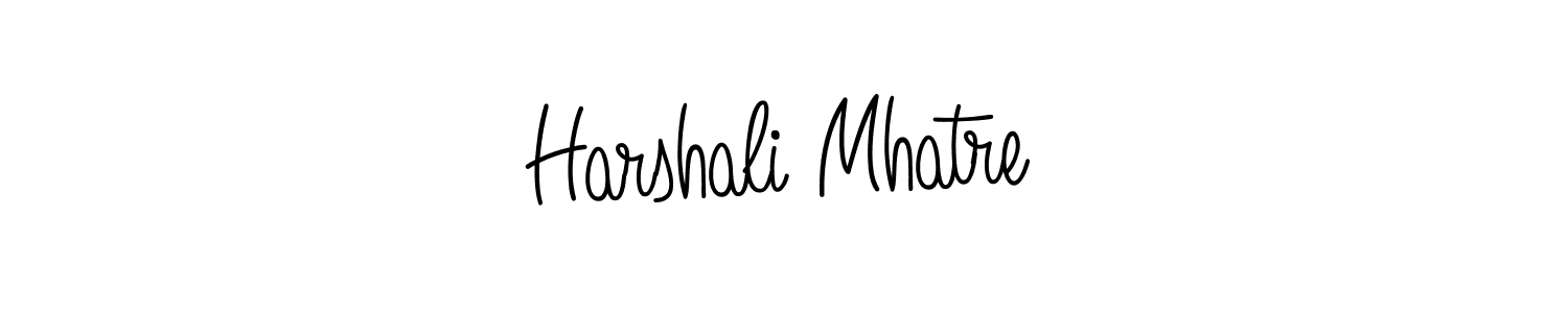 How to make Harshali Mhatre name signature. Use Angelique-Rose-font-FFP style for creating short signs online. This is the latest handwritten sign. Harshali Mhatre signature style 5 images and pictures png