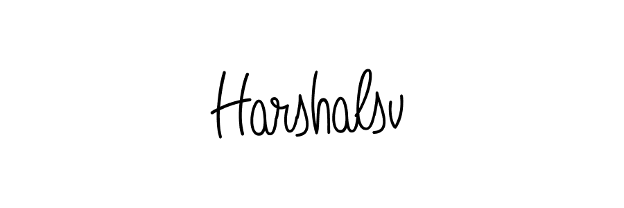 Use a signature maker to create a handwritten signature online. With this signature software, you can design (Angelique-Rose-font-FFP) your own signature for name Harshalsv. Harshalsv signature style 5 images and pictures png