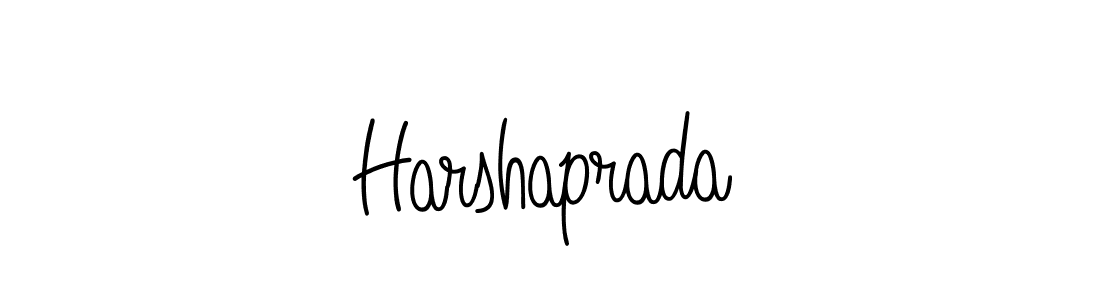 You should practise on your own different ways (Angelique-Rose-font-FFP) to write your name (Harshaprada) in signature. don't let someone else do it for you. Harshaprada signature style 5 images and pictures png