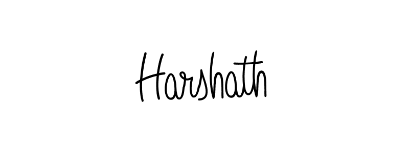 Design your own signature with our free online signature maker. With this signature software, you can create a handwritten (Angelique-Rose-font-FFP) signature for name Harshath. Harshath signature style 5 images and pictures png