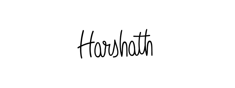 Design your own signature with our free online signature maker. With this signature software, you can create a handwritten (Angelique-Rose-font-FFP) signature for name Harshath. Harshath signature style 5 images and pictures png