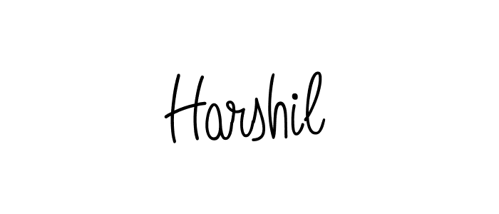 You should practise on your own different ways (Angelique-Rose-font-FFP) to write your name (Harshil) in signature. don't let someone else do it for you. Harshil signature style 5 images and pictures png