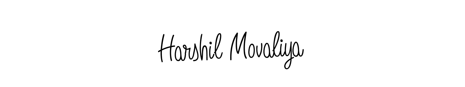 Angelique-Rose-font-FFP is a professional signature style that is perfect for those who want to add a touch of class to their signature. It is also a great choice for those who want to make their signature more unique. Get Harshil Movaliya name to fancy signature for free. Harshil Movaliya signature style 5 images and pictures png