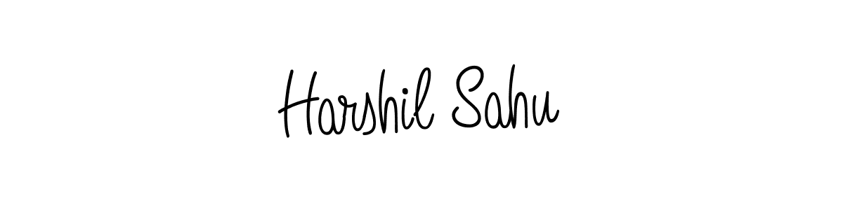 Use a signature maker to create a handwritten signature online. With this signature software, you can design (Angelique-Rose-font-FFP) your own signature for name Harshil Sahu. Harshil Sahu signature style 5 images and pictures png