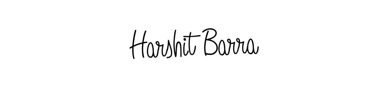 Use a signature maker to create a handwritten signature online. With this signature software, you can design (Angelique-Rose-font-FFP) your own signature for name Harshit Barra. Harshit Barra signature style 5 images and pictures png