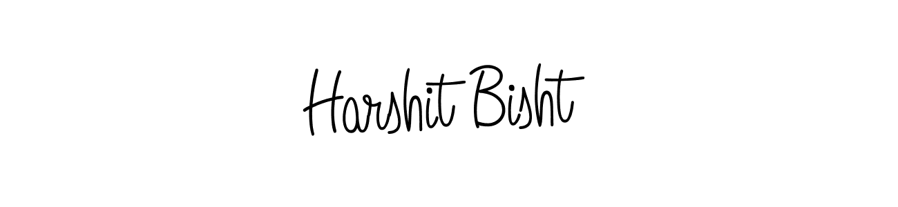 Use a signature maker to create a handwritten signature online. With this signature software, you can design (Angelique-Rose-font-FFP) your own signature for name Harshit Bisht. Harshit Bisht signature style 5 images and pictures png