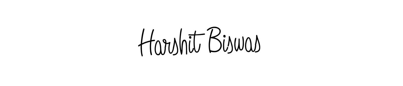 The best way (Angelique-Rose-font-FFP) to make a short signature is to pick only two or three words in your name. The name Harshit Biswas include a total of six letters. For converting this name. Harshit Biswas signature style 5 images and pictures png