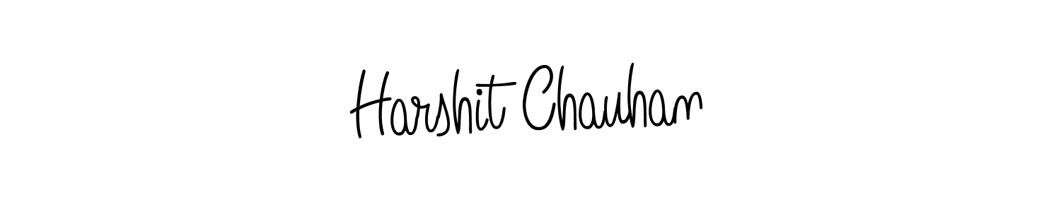 Use a signature maker to create a handwritten signature online. With this signature software, you can design (Angelique-Rose-font-FFP) your own signature for name Harshit Chauhan. Harshit Chauhan signature style 5 images and pictures png