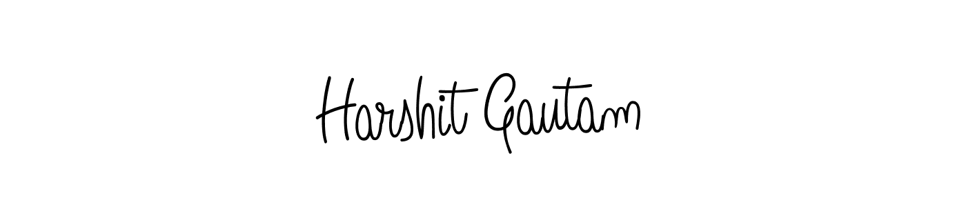 Create a beautiful signature design for name Harshit Gautam. With this signature (Angelique-Rose-font-FFP) fonts, you can make a handwritten signature for free. Harshit Gautam signature style 5 images and pictures png