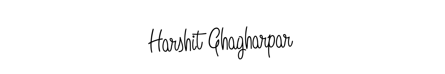 Harshit Ghagharpar stylish signature style. Best Handwritten Sign (Angelique-Rose-font-FFP) for my name. Handwritten Signature Collection Ideas for my name Harshit Ghagharpar. Harshit Ghagharpar signature style 5 images and pictures png