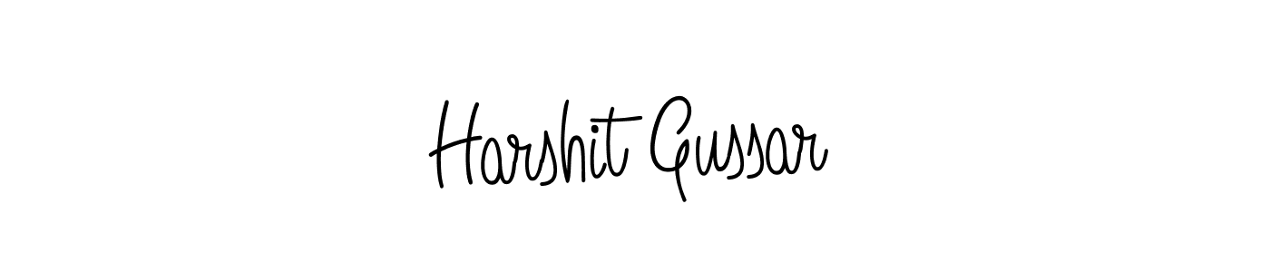 Make a beautiful signature design for name Harshit Gussar. With this signature (Angelique-Rose-font-FFP) style, you can create a handwritten signature for free. Harshit Gussar signature style 5 images and pictures png