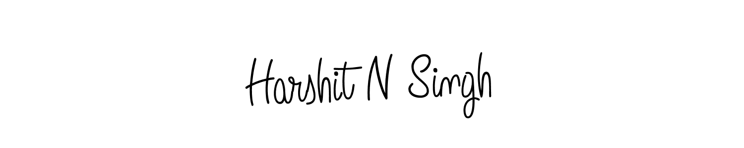 Make a beautiful signature design for name Harshit N Singh. With this signature (Angelique-Rose-font-FFP) style, you can create a handwritten signature for free. Harshit N Singh signature style 5 images and pictures png