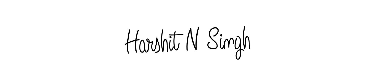 Make a beautiful signature design for name Harshit N Singh. With this signature (Angelique-Rose-font-FFP) style, you can create a handwritten signature for free. Harshit N Singh signature style 5 images and pictures png