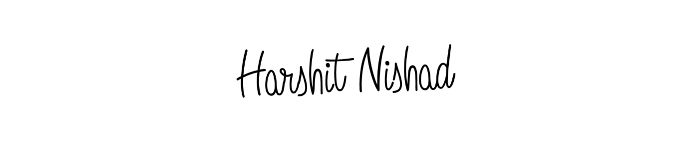 How to make Harshit Nishad name signature. Use Angelique-Rose-font-FFP style for creating short signs online. This is the latest handwritten sign. Harshit Nishad signature style 5 images and pictures png