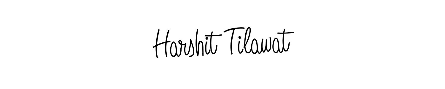 The best way (Angelique-Rose-font-FFP) to make a short signature is to pick only two or three words in your name. The name Harshit Tilawat include a total of six letters. For converting this name. Harshit Tilawat signature style 5 images and pictures png